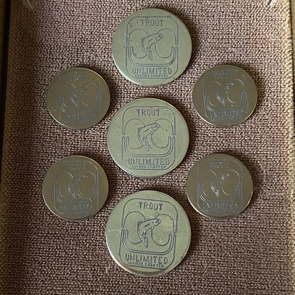 Trout Unlimited I Nutmeg Chapter I Buttons I Set of 7 - Picture 2 of 11